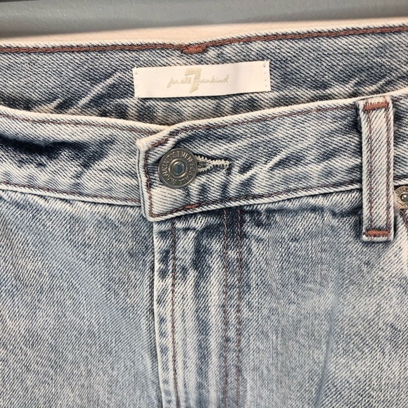 7 For All Mankind Denim Skirt Light Wash Size 32 - Picture 5 of 7